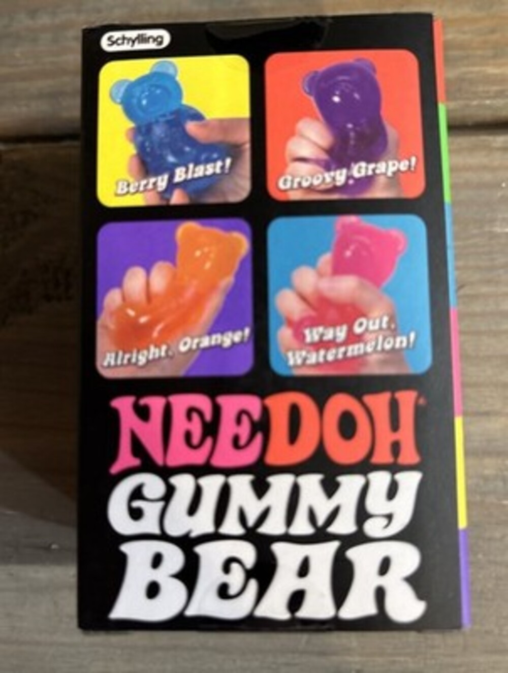 Needoh Gummy Bear Sensory Fidget Toy Jelly-Like Filling  3.5" Tall Purple 💜🧸 - Picture 4 of 5